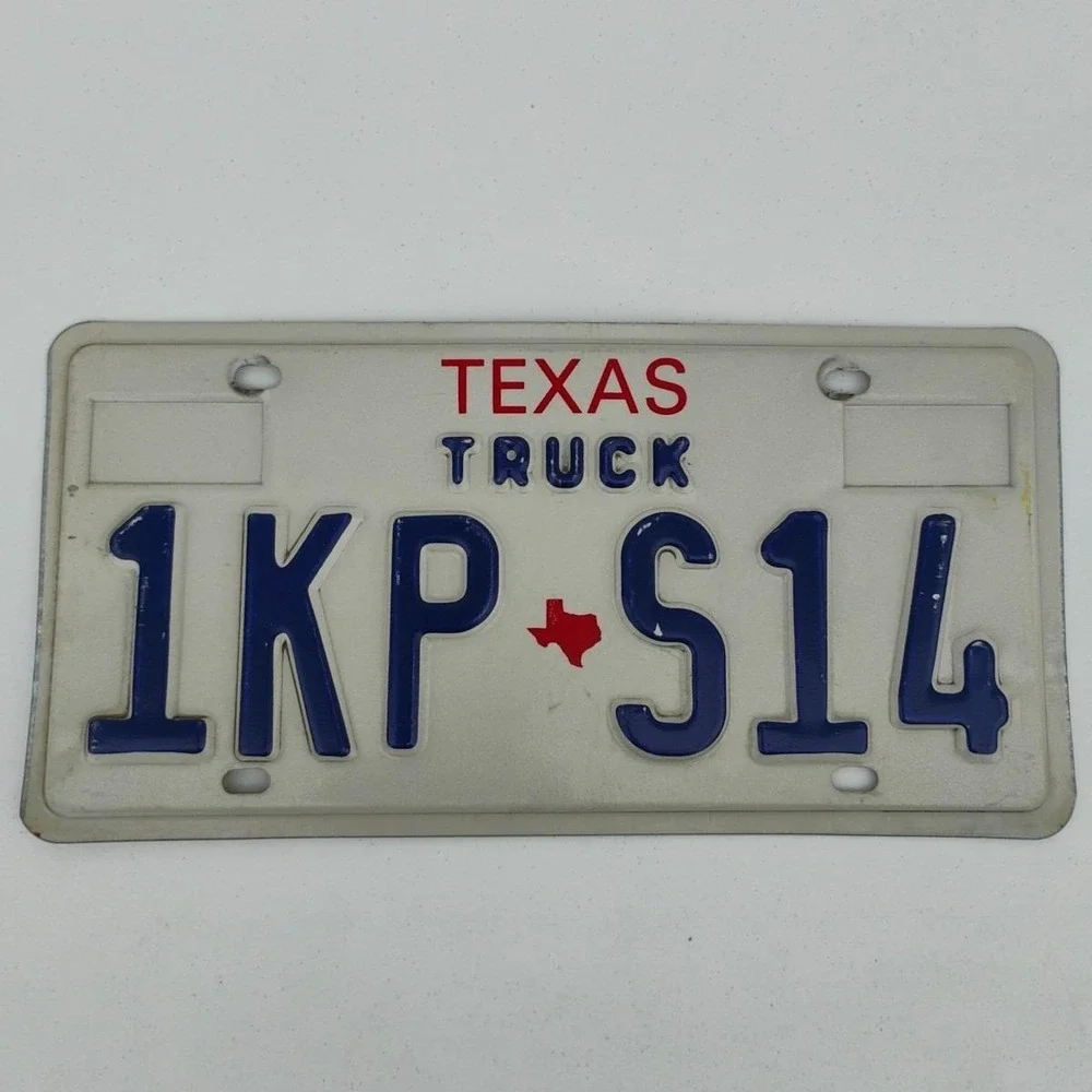 Vintage‎ 1990s Texas Truck License Plate Set 1KP S23